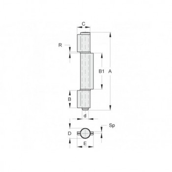 Paumelle 3 Ailes- 200-20mm