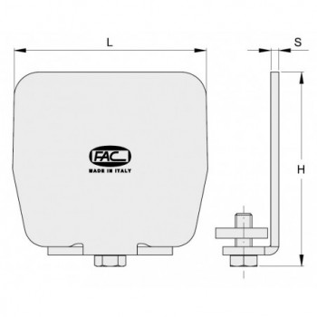 Embout métallique pour rails P75INOX - INOX