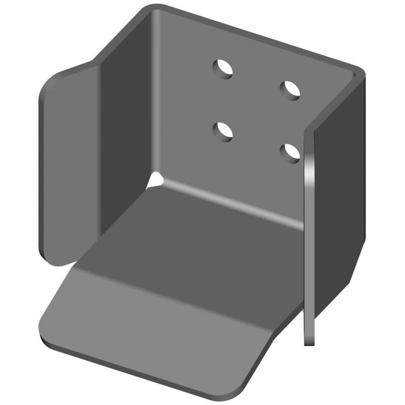 Butée de réception en Inox 304 pour rail de portail autoportant - pour rails série P75INOX FAC