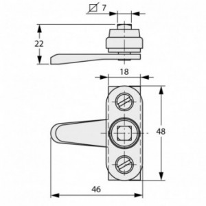 Batteuse Inox type ferroviaire - Verrou de sécurité en Inox 304 pour portes