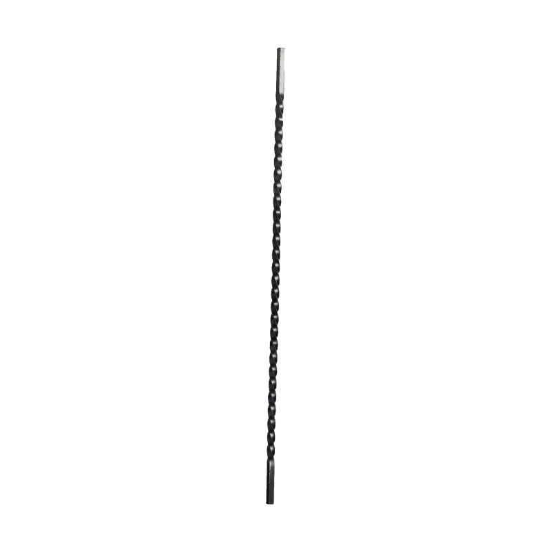 Barre torsadée H:1200 (100mm de chaque coté sans torsade) en20x20