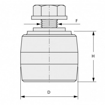 Olive inox ø34 x 30 nylon ( 10)
