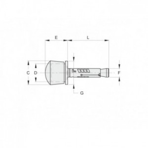Butée à sceller avec cheville pour portail pivotant