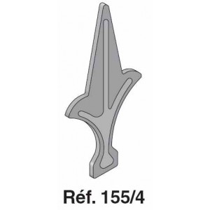 Lances en tôle emboutie fleur de lys haute