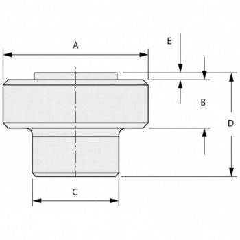 Olive acier pour montage inverse Ø 35