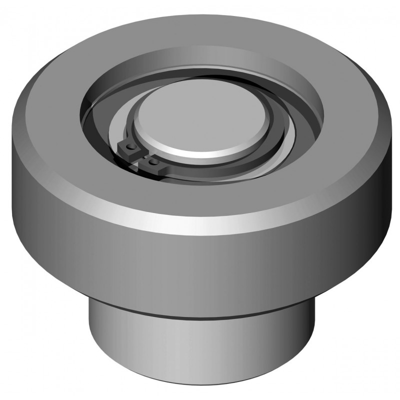 Olive acier Ø 52mm sur roulement pour montage inverse