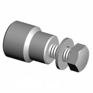 Entretoise à souder pour crémaillère à portail coulissant - taraudée M8 - inox 304 - pour crémaillère 1630 - VA6211 FAC