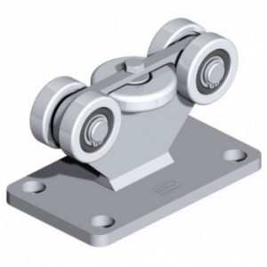 Chariot pour portail autoportant pour les rails de série P53 FAC - double réglage - Inox 304 - 1x pièce