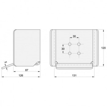 Butée de réception en Inox 304 pour rail de portail autoportant - pour rails série P53INOX FAC