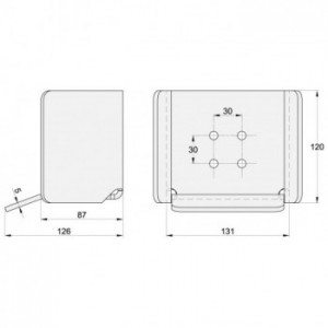 Butée de réception en Inox 304 pour rail de portail autoportant - pour rails série P53INOX FAC
