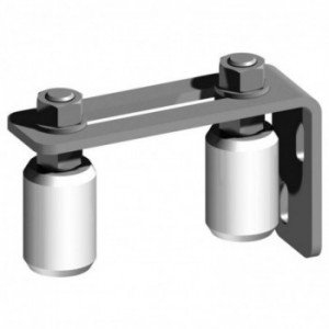 Plaque de guidage pour portail coulissant à visser - réglable - avec 2 olives ø40mm