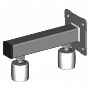 Guide de portail coulissant sur platine à visser - guidage réglable avec 2 olives ø30mm