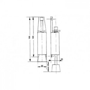 Butée à souder vernis noir H:130