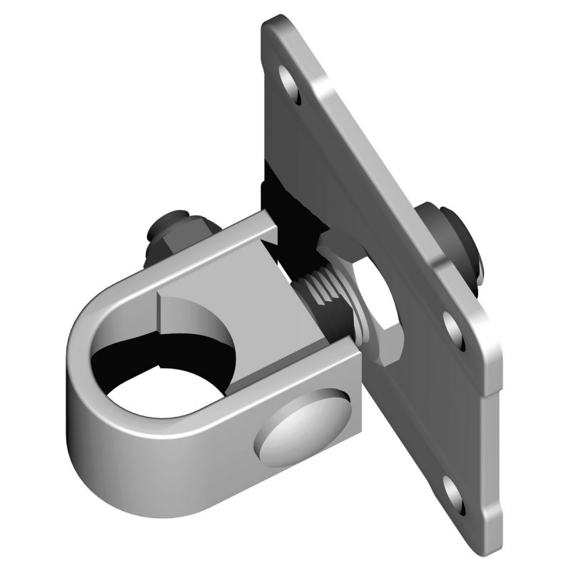 Gond sur platine réglables - 4 trous Ø 13 plaque 130x130