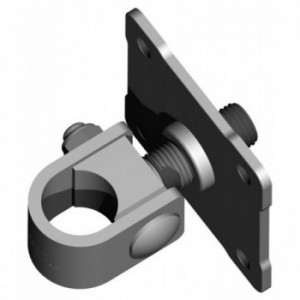 Gond sur platine 4 trous Ø13mm plaque 130x130 - Pour axe 40mm (jusqu'à rupture du stock)