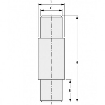 Axe pour tube Ø 35 34 H115