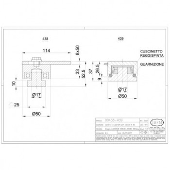 Pivots à billes économiques à souder Ø 50 mm (HAUT + BAS)