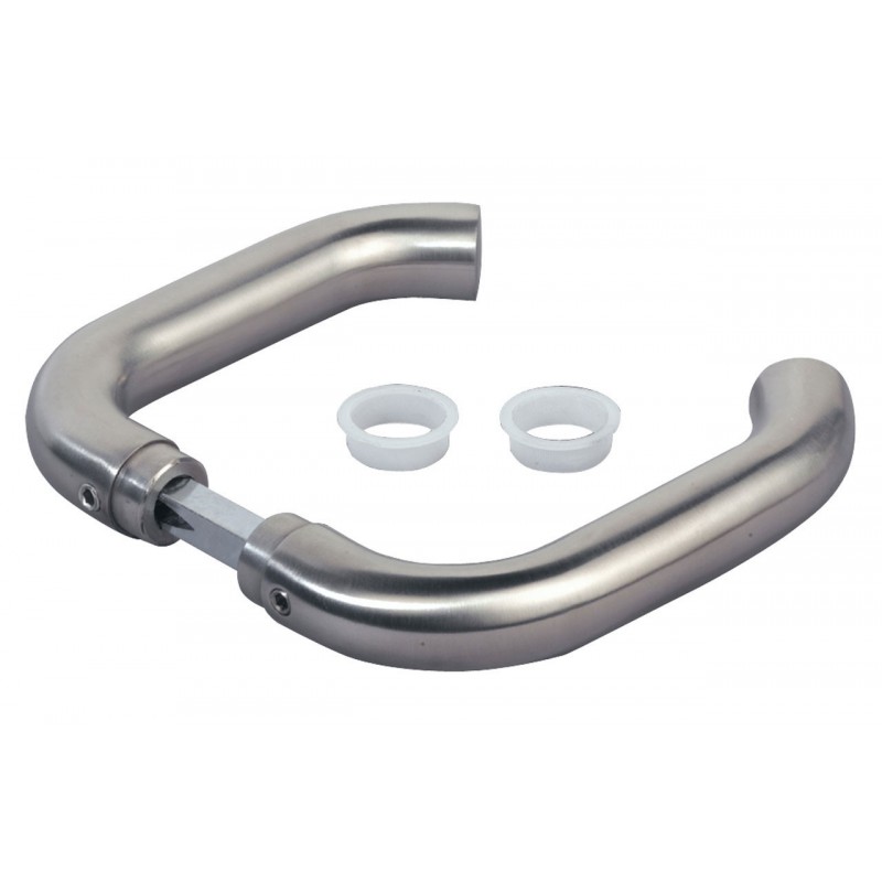 Paire de béquilles acier inox ø20mm carré de 8mm long ,120mm