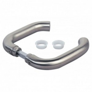 Paire de béquilles acier inox ø20mm carré de 8mm long ,120mm