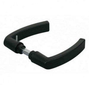 Paire de béquilles en nylon LOCINOX - carré de 8mm - noire