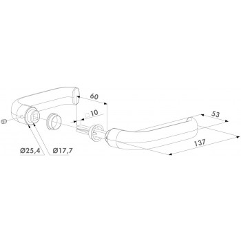 Paire de béquilles en aluminium - carré de 10mm