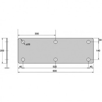 Plaque gabarit pour chariot 3010F