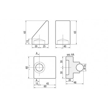 Pivot à billes à souder Ø 20 mm