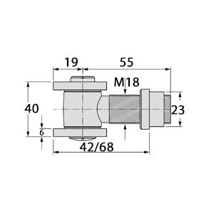 Gond à souder M18 ECO