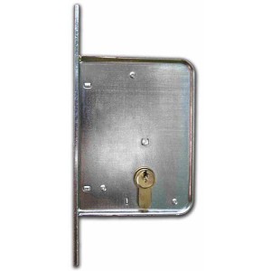 Serrure à double crochet pour portail coulissant - grand modèle - vendu sans cylindre