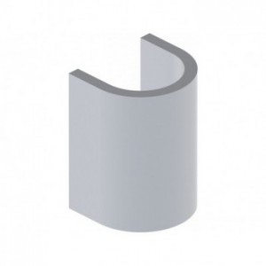 Cavalier galva à souder pour baionnette diam. 12 mm