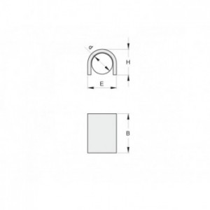 Cavalier galva à souder pour baionnette diam. 12 mm