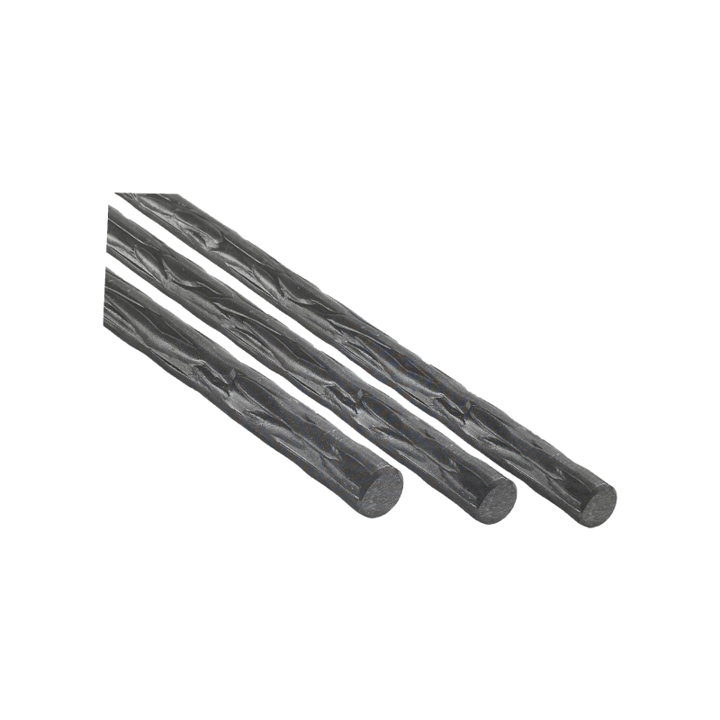 Barre ronde martelée diam 16  long :3m