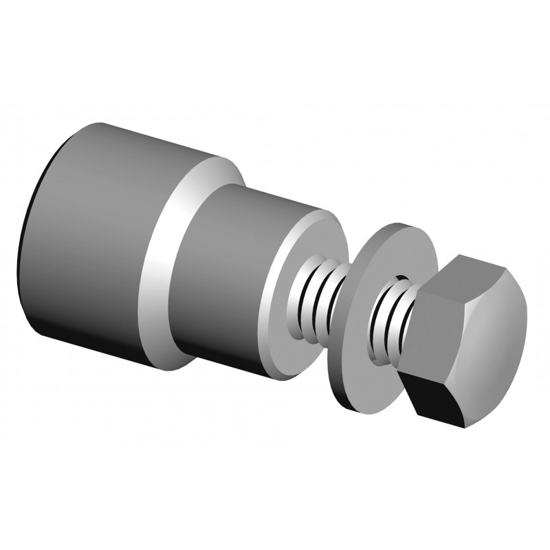 Entretoise à souder pour crémaillère à portail coulissant - taraudée M6 - acier galvanisé - pour crémaillère 622 - VA610