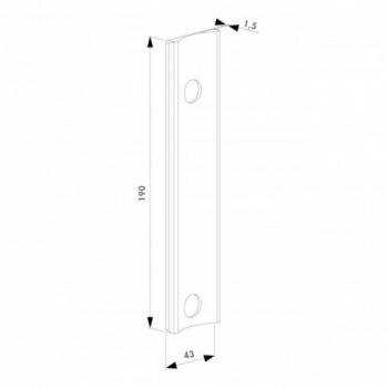 Plaque d'adaptation   gache SH   tube rond (carré de : diam. 60mm)