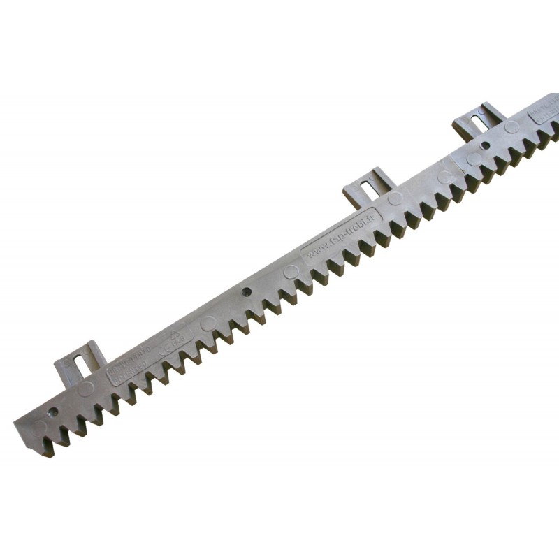 Crémaillère PVC noire, longueur 1m, 6 fixations hautes