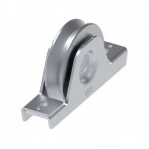 Galet pour portail coulissant ø75mm - gorge en V - support à souder plié - 1 roulement à billes