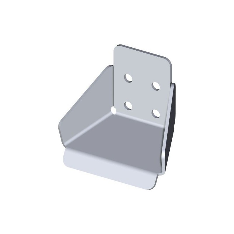 Butée de réception en acier galvanisé pour rail de portail autoportant - pour rails série P44 FAC