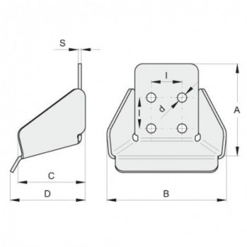 Butée de réception en acier galvanisé pour rail de portail autoportant - pour rails série P44 FAC