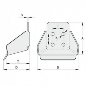 Butée de réception en acier galvanisé pour rail de portail autoportant - pour rails série P44 FAC