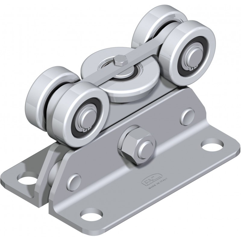 Chariot pour portail autoportant pour les rails de série P53 FAC - double réglage - acier galvanisé - 1x pièce