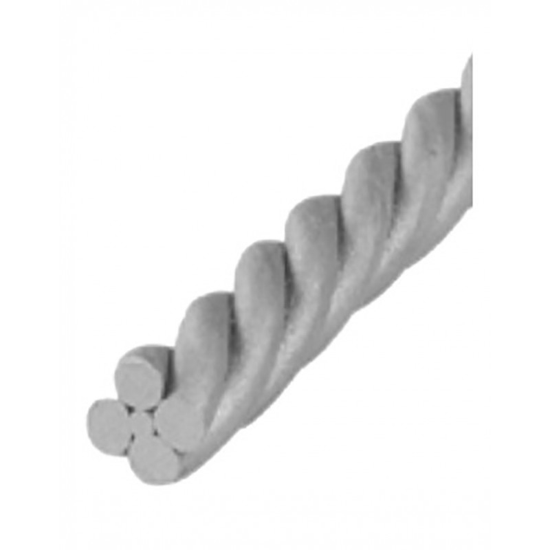 Barre torsadée Diam 35mm L: 3 m (jusqu'à rupture de stock)