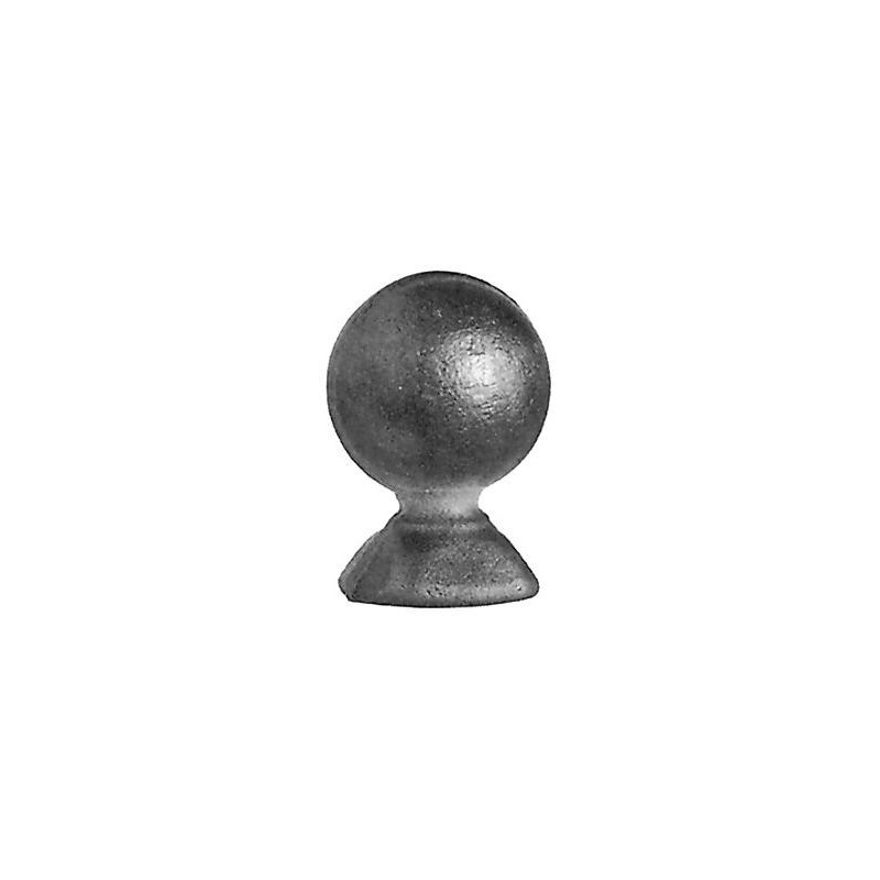 Boule sur socle moulé ø80mm -  base carré de 70 -  H120