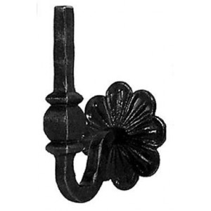 "Support rampe martelé ""boule carrée"" carré de 14 -  base ø90 -  H180"