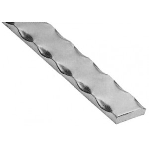 Main courante martelé sur angle en aluminium 30x8 - H3000