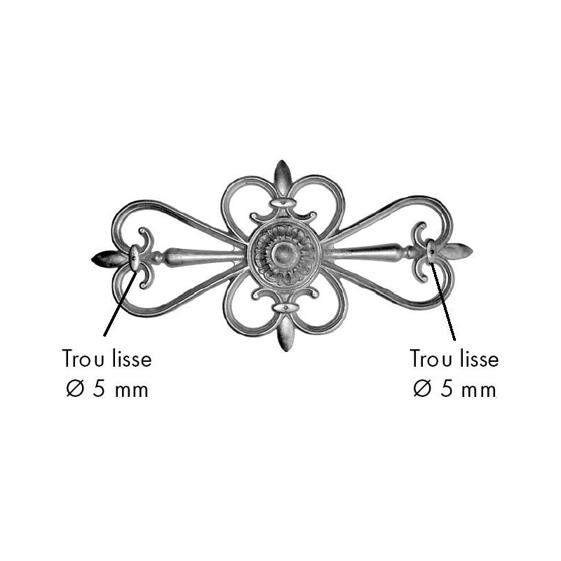 Palmette en aluminium 460x230