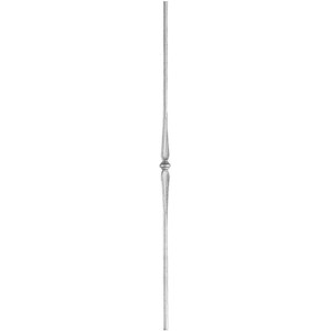 Barreau forgé décoratif - Bague centrale - Section de 14mm - Hauteur 1000mm - Acier brut