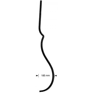 Barreau de fenêtre carré de 12 -  L185xH1200