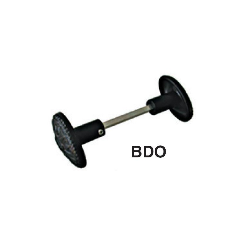 Béquille double bouton style fer forgé pour portes, portillons et portails - carré de 6mm et de longueur 90mm