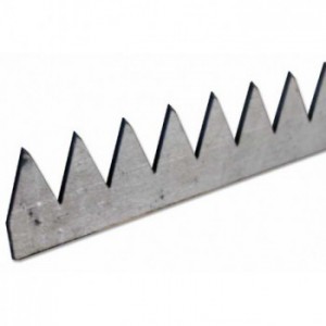 Bordure défensive en aluminium découpée au laser h:40mm ep:3mm L:1975