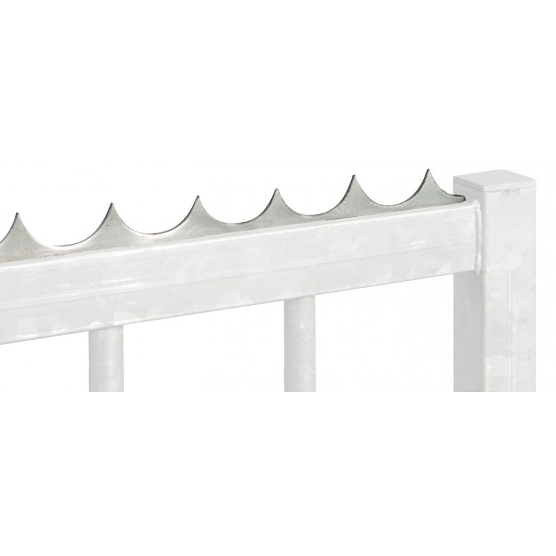 Bordure défensive en acier brut Locinox - 33,5mm de hauteur, 2000 mm de longueur, 3mm d'épaisseur